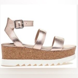 Steven Madden Metallic Krista Rose Gold Platform Sandal